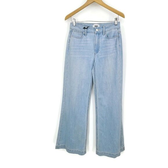 New Paige Denim Jeans Womens 27 Sutton Wide Leg High Waist - Picture 1 of 6